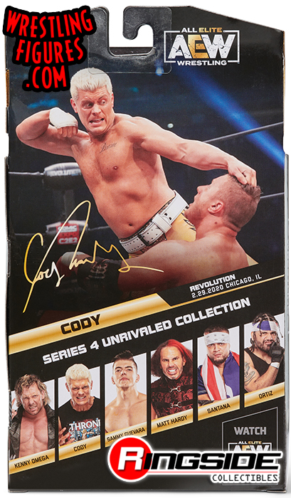Chase 1 of 1000) Cody - AEW Unrivaled 4 AEW Toy Wrestling Action
