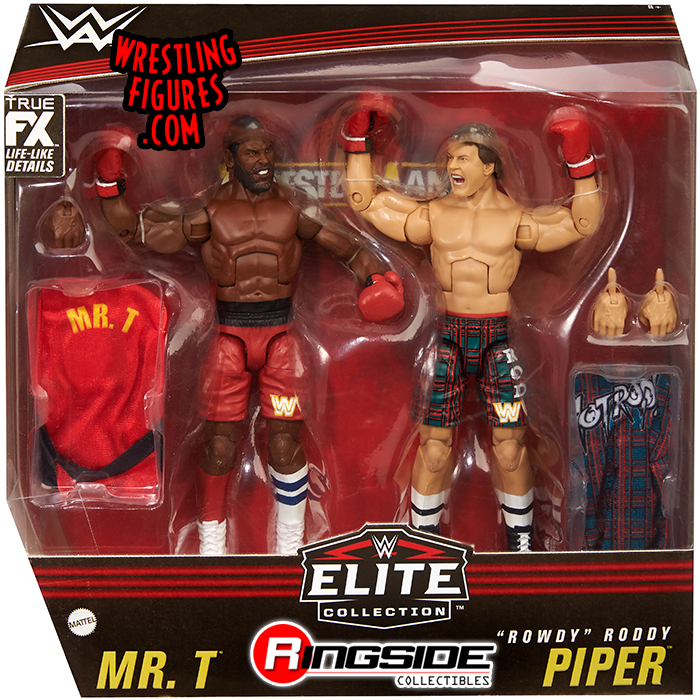 Mr. T  Roddy Piper - WWE Elite Mr. T  Rowdy Roddy Piper - WWE Elite  2-Pack WWE Toy Wrestling Action Figures by Mattel!2-Pack WWE Toy Wrestling Action  Figures by Mattel!