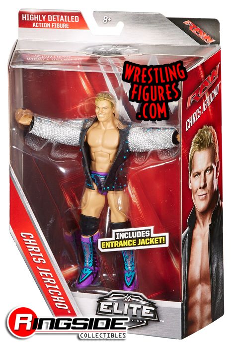 COA WWE Mattel Chris Jericho Elite Figure Defining Moments  Legend AEW Signed 