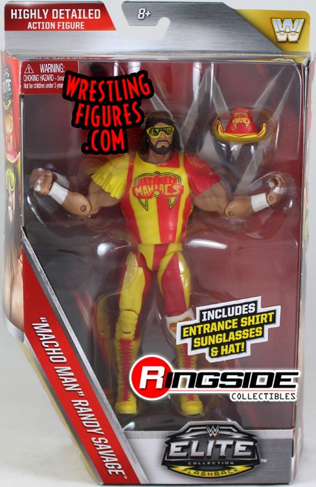 WWE Mattel figure ELITE 44 MACHO MAN RANDY SAVAGE WWF Wcw Toy Wrestling Vest 