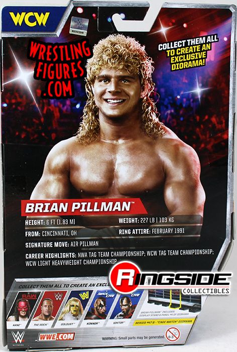 WWE ELITE 47 47.5 47B BRIAN PILLMAN WCW SERIES WRESTLING MATTEL ACTION FIGURE