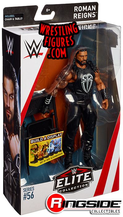 MATTEL WWE ELITE COLLECTION SERIES 56 ROMAN REIGNS W CHAIR & TABLE NEW WHITE 