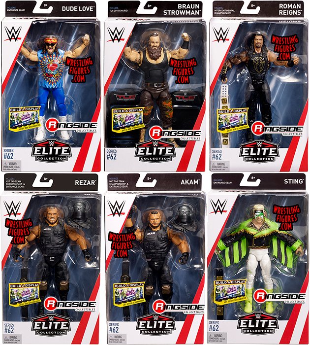 Brand New Elite Series 62 Mattel Boxed WWE Figures 