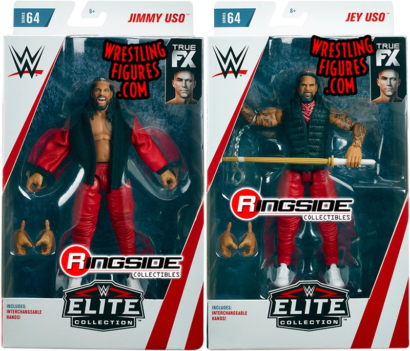 WWE ELITE USOS JIMMY USO JEY USO WRESTLING FIGURES 54 FATU TWINS SAMOAN ...