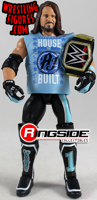 WWE AJ Styles Elite 66 Mattel Figure Complete Loose WWE Championship Raw NXT BY 