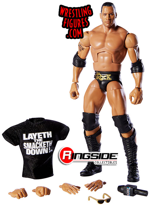 GVB34 for sale online WWE The Rock Elite 6 inch Action Figure 