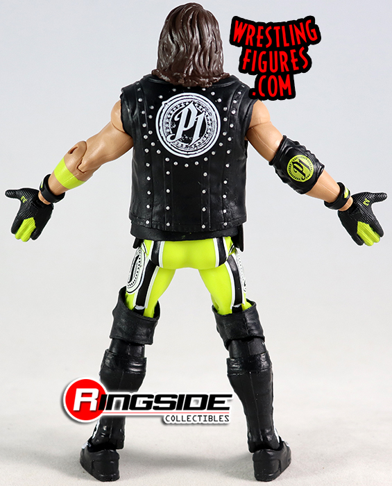 WWE AJ STYLES black & green MATTEL Elite Series 74 Wrestling Figure NXT ACTION 