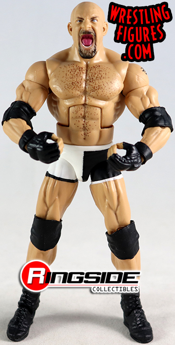 WWE Goldberg Elite Series #74 - Figura de acción de lujo con detalles  faciales realistas, equipo de anillo icónico y accesorios