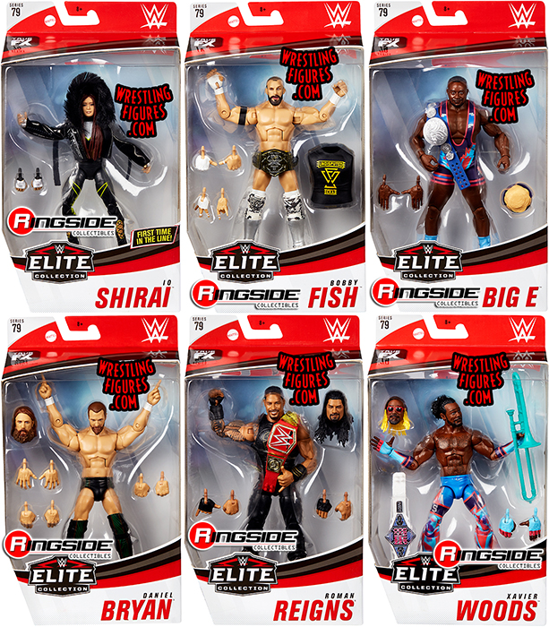 WWE Elite 79 - Complete Set of 6 WWE Toy Wrestling Action Figures by  Mattel! This set includes:Roman Reigns, Daniel Bryan, Io Shirai, Big E,  Xavier Woods & Bobby Fish!