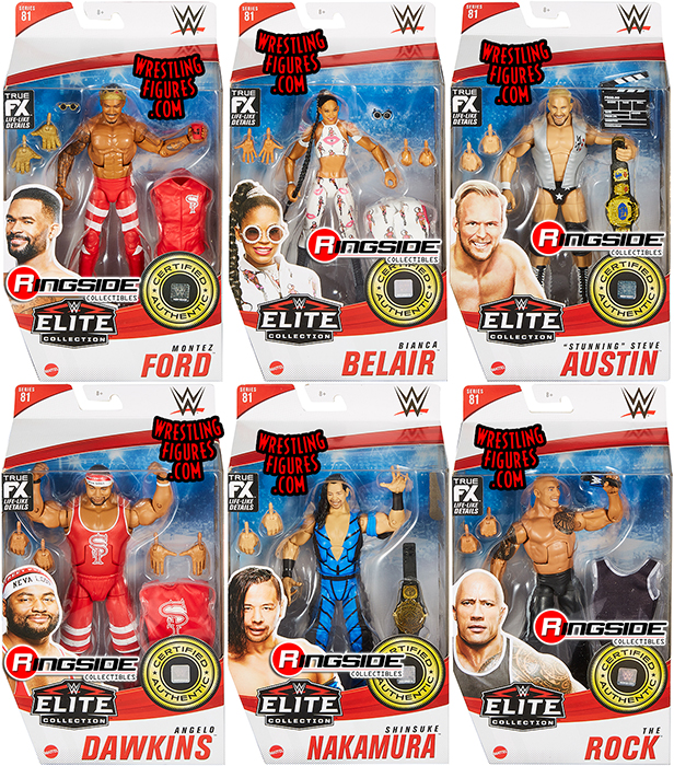 WWE Elite 81 Complete Set of 6 WWE Toy Wrestling Action Figures by
