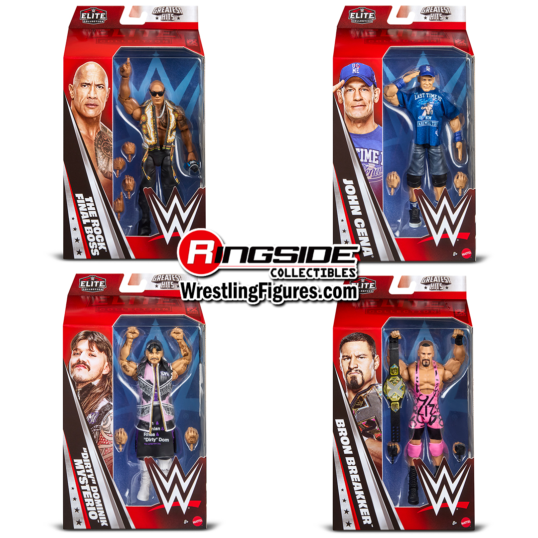 Image WWE Elite Greatest Hits 10 - Set of 4 (Cena, Dominik, Rock & Bron)