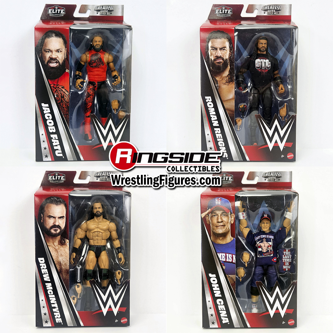 Image WWE Elite Greatest Hits 12 - Set of 4 (Cena, Drew, Jacob Fatu & Roman)