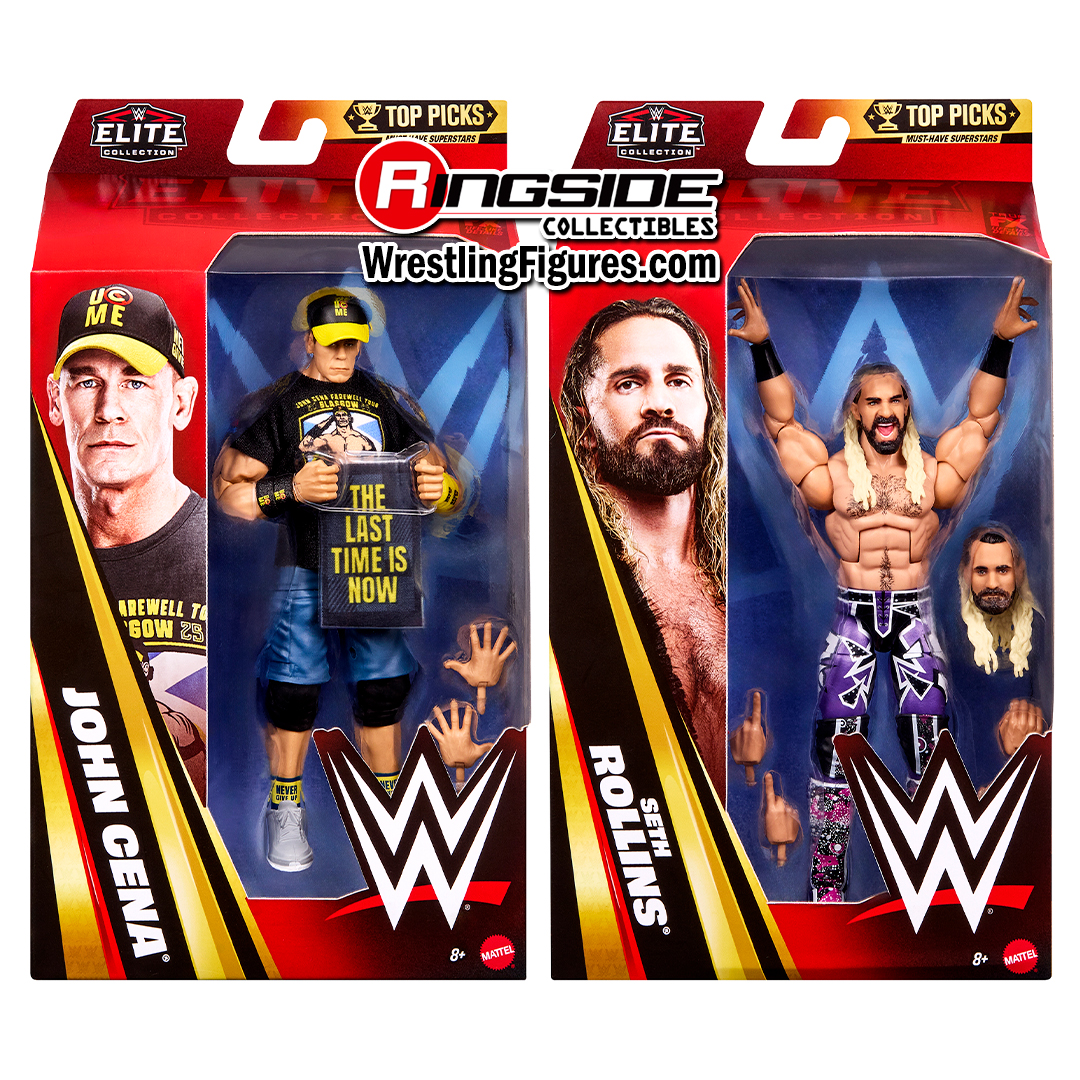 Image WWE Elite Top Picks 2026 (Wave 3) - Set of 2 (John Cena & Seth Rollins)