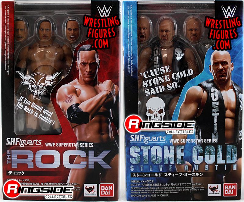 The Rock & Stone Cold Steve Austin - WWE S.H. Figuarts WWE Toy 