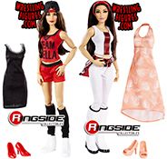 Bella Twins Nikki Bella Brie Bella WWE Girls Fashion Dolls w Accessories Toy Wrestling Action Figure by Mattel