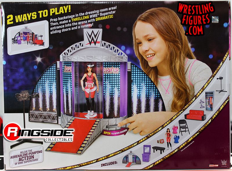 WWE Wrestling Superstars Ultimate Entrance Playset with Nikki Bella Make A Dramatic Entrance Sliding Doors & Runway Ages 6+ New in Unopened Box Own The Backstage Area 2 Ways to Play 