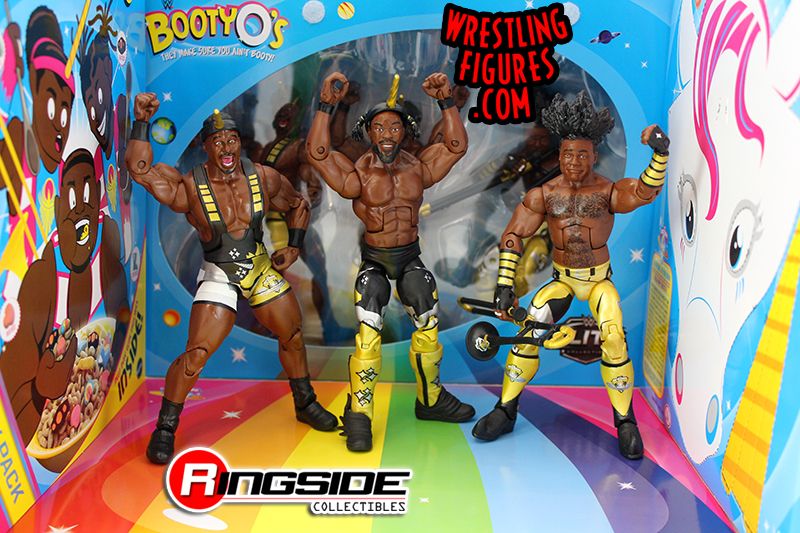 XAVIER WOODS NEW DAY BOOTY O's WWE ACTION ELITE FIGURE w/ TROMBONE FROM 3pk 2016 