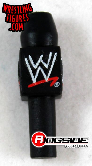 WWE WWF Wrestling Action Figure BLACK MIC Microphone TV Prop Jakks 