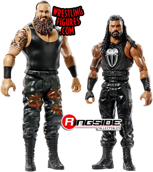 Braun strowman /& Pompe Funebri ROMANO Reigns Set di 4 WWE Wrestling Figure Inc