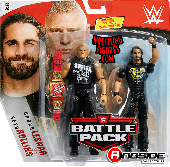 Seth Rollins & Brock Lesnar - WWE Battle Packs 63 WWE Toy Wrestling ...