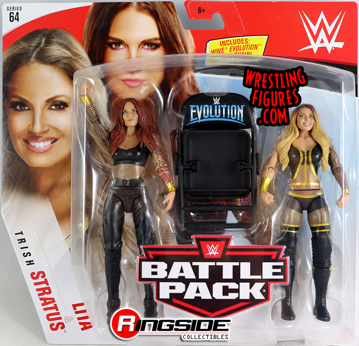 WWF WWE Basic Mattel Battle Pack Wrestling Figure RARA TRISH STRATUS Lita 64 