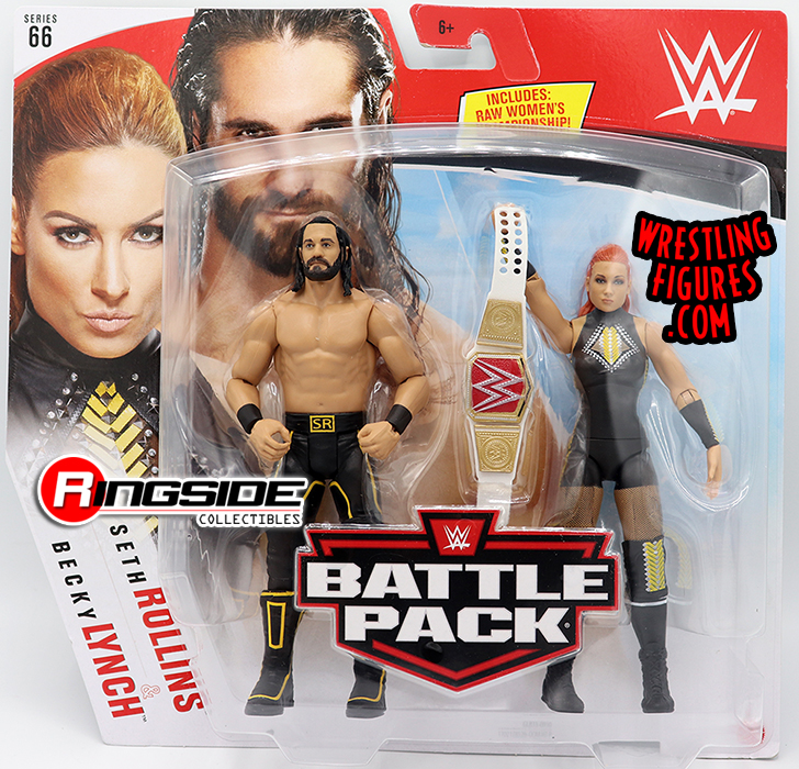 Mattel WWE Series 66 Battle Pack Becky Lynch /& Seth Rollins Action Figure