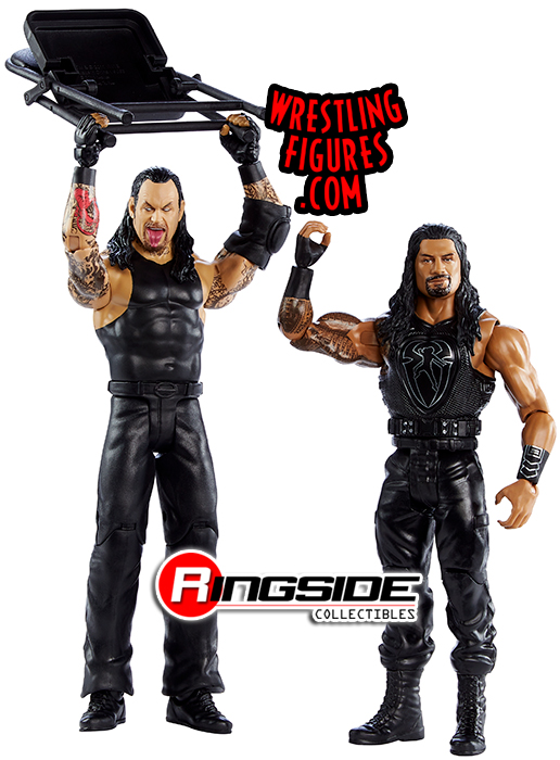 WWE Basic Figure 2 Pack Battle Pack – Kane E Roman Reigns, Action Figure Ufficiali Con Accessori