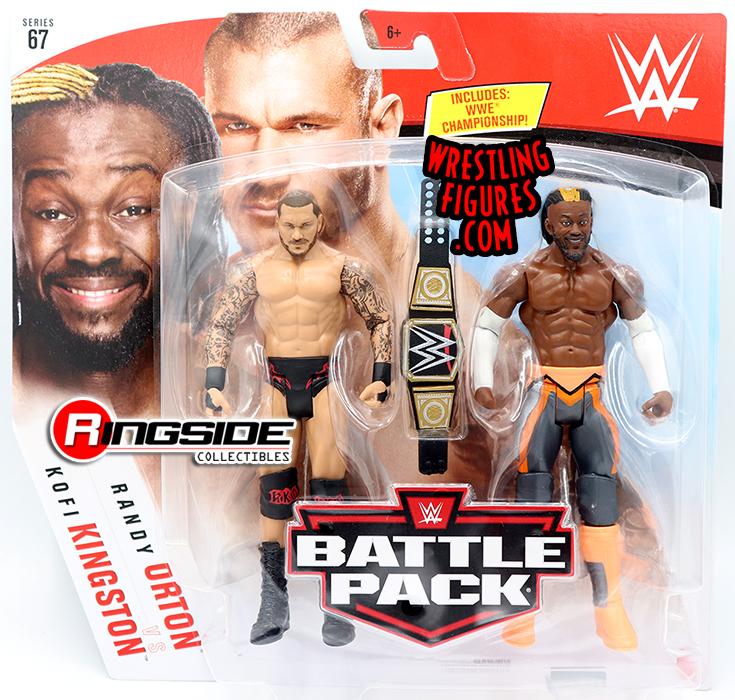 WWE Battle Pack Series 67 Kofi Kingston & Randy Orton Collectable Figure 15cm 