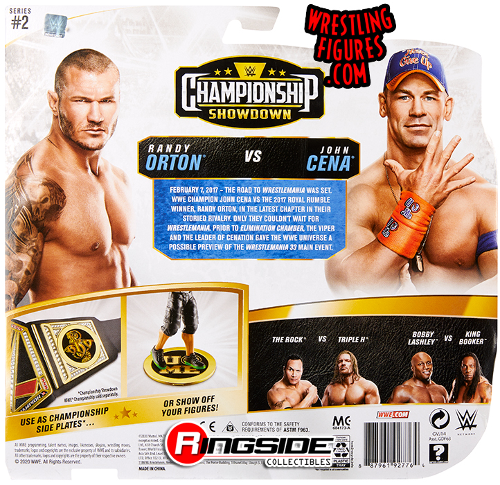 WWE John Cena Randy Orton Meisterschaft Showdown Basic Serie 2 Wrestling Figur 