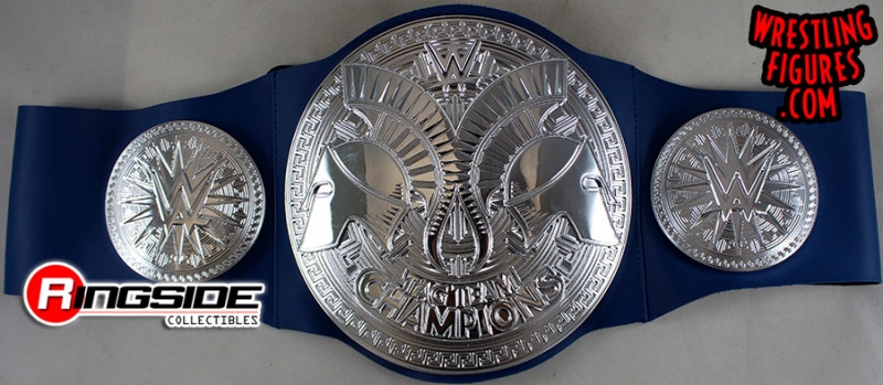 Mattel 2014 WWE Smackdo Team Championship Belt Blue X1108 for sale online 