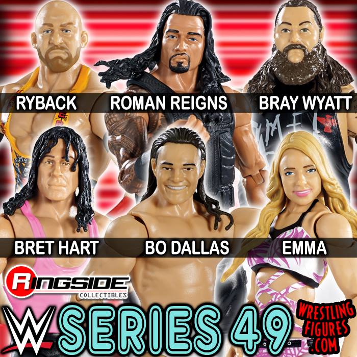 WWE Series 49 - Complete Set of 6 WWE Toy Wrestling Action
