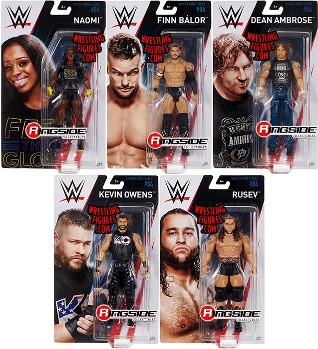 Wwe Series 84 Toy Wrestling Action Figures By Mattel This Set Includes Finn Balor Naomi Dean Ambrose Rusev Kevin Owens