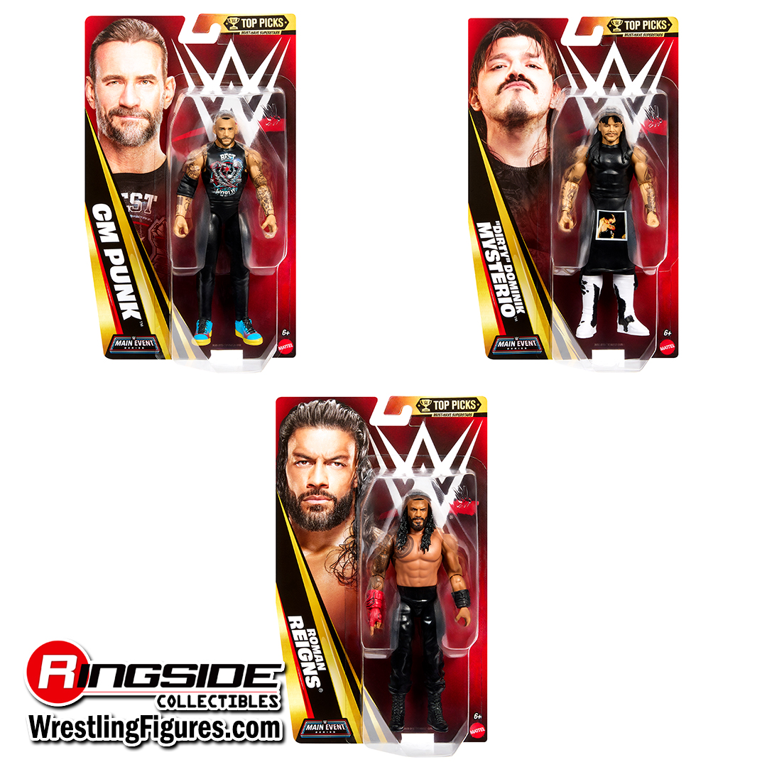 Image WWE Main Event Top Picks 2026 (Wave 3) - Set of 3 (Roman, Punk & Dominik)
