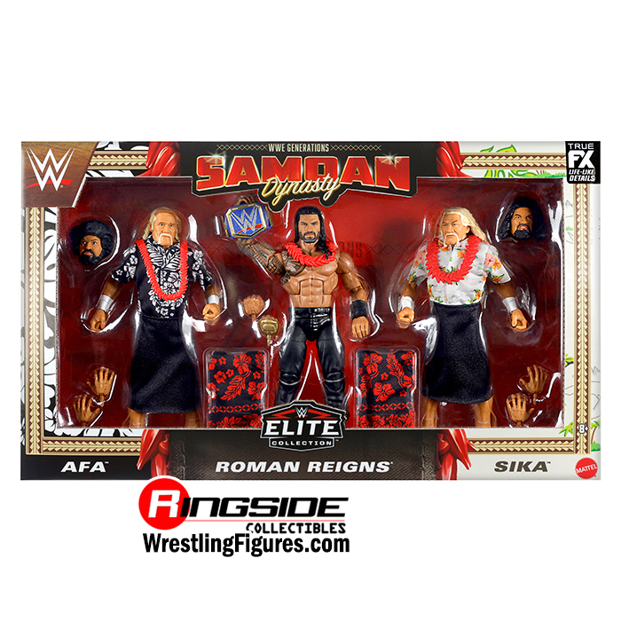 Image Samoan Dynasty (Roman Reigns, Afa & Sika) - WWE Elite 3-Pack Exclusive