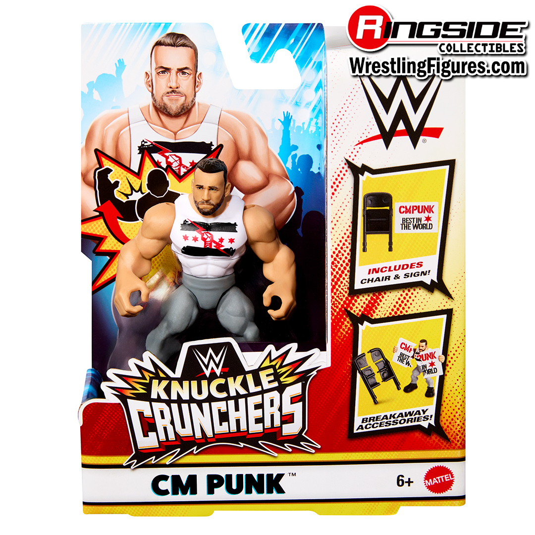 Image CM Punk (White Shirt) - WWE Knuckle Crunchers 10