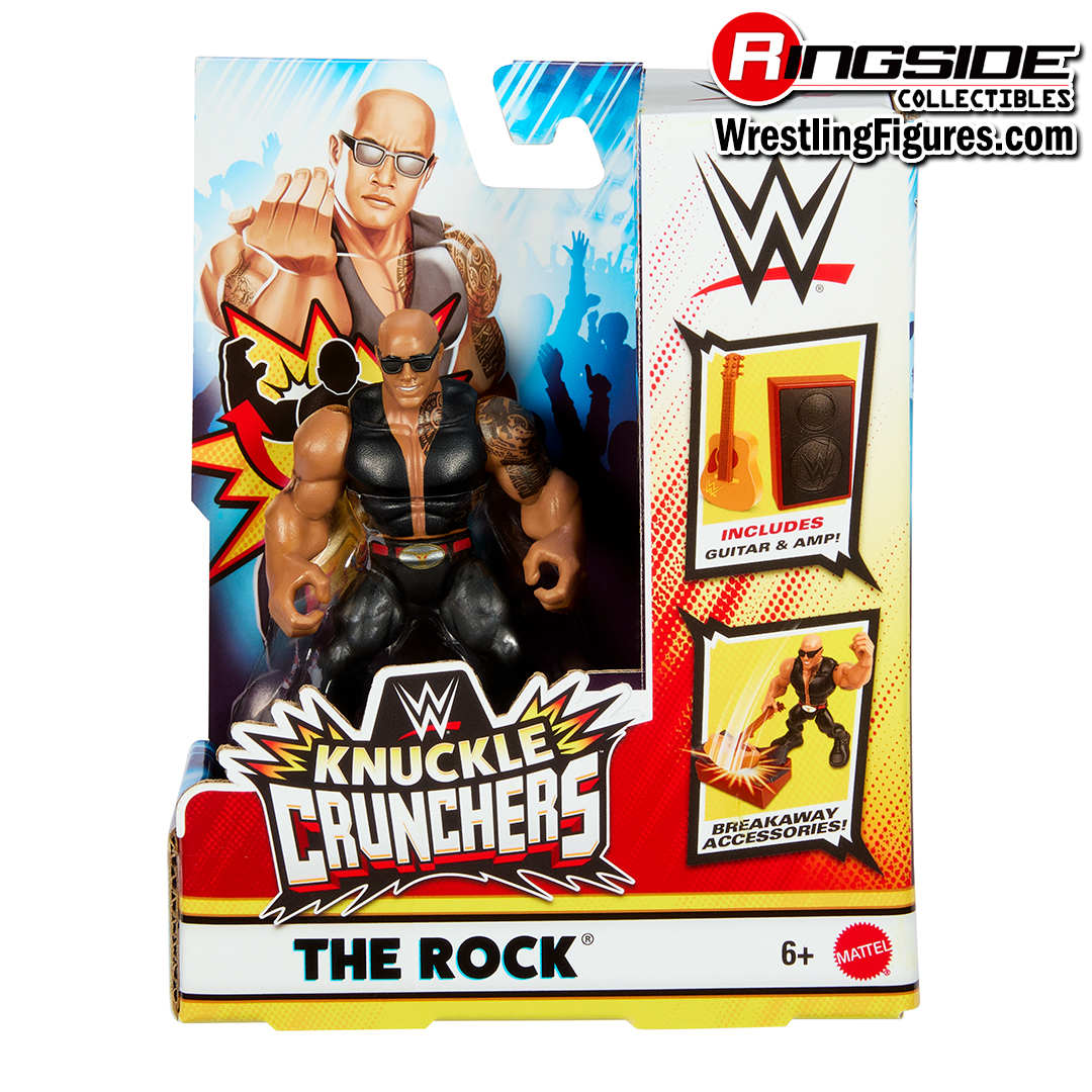 Image The Rock (Black Vest w/ Guitar) - WWE Knuckle Crunchers 11