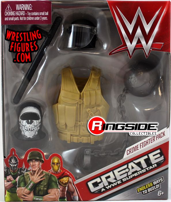 Crime Fighter Pack - WWE Create-A-Superstar Accessory Pack WWE Toy  Wrestling Action Figure Accessories by Mattel!