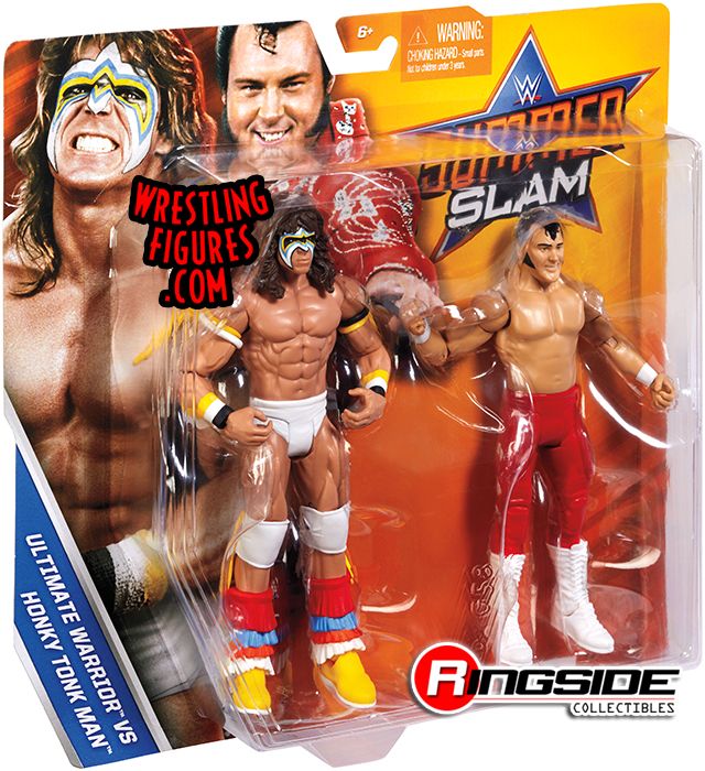 WWF WWE Ultimate Warrior Honky Tonk Man Battle Pack Wrestling Action Figure Toy 