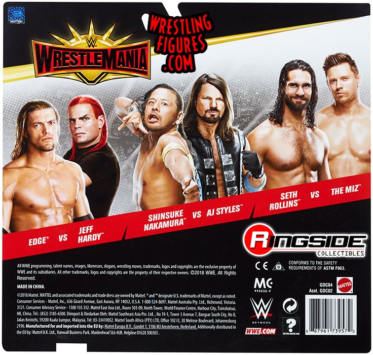 3x WWE NXT Shinsuke Nakamura AJ Styles Seth Rollins Wrestling Action Figure Toy 