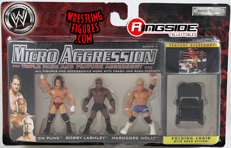 CM Punk, Bobby Lashley & Hardcore Holly - WWE Wrestling Micro Aggression  Series 4