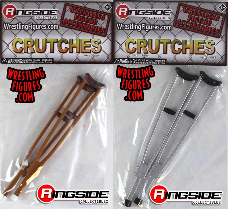 Accessories for WWE Wrestling Figures 2 x Crutches Contract Chaos 