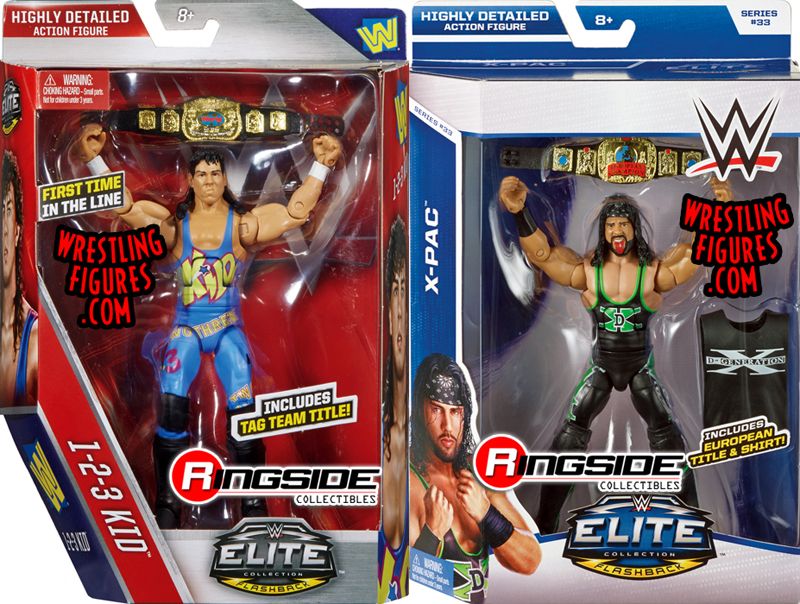 Package Deal Includes the following WWE Toy Wrestling Action Figures by  Mattel! 123 Kid WWE Elite 41  X-Pac WWE Elite 33