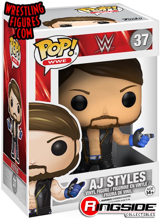 pin Elegance købmand AJ Styles - WWE Pop Vinyl WWE Toy Wrestling Action Figure by Funko!