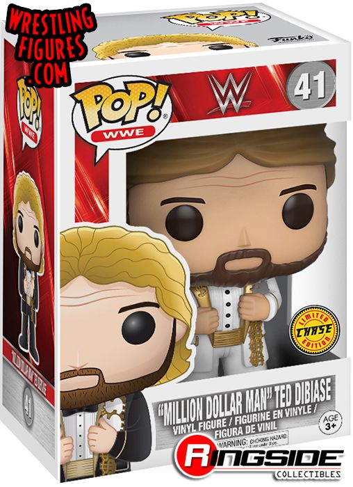 Million Dollar Man Ted Dibiase Signed WWE Chase Funko Pop Figure Red Beckett 
