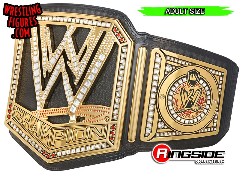 WWE wrestling Championship Belt Brass Plates Adult Size Replica Belt Leather Pad 