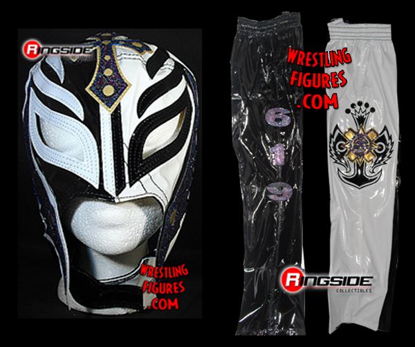 Rey Mysterio Black White Kids Size Mask Pants Ringside Collectibles