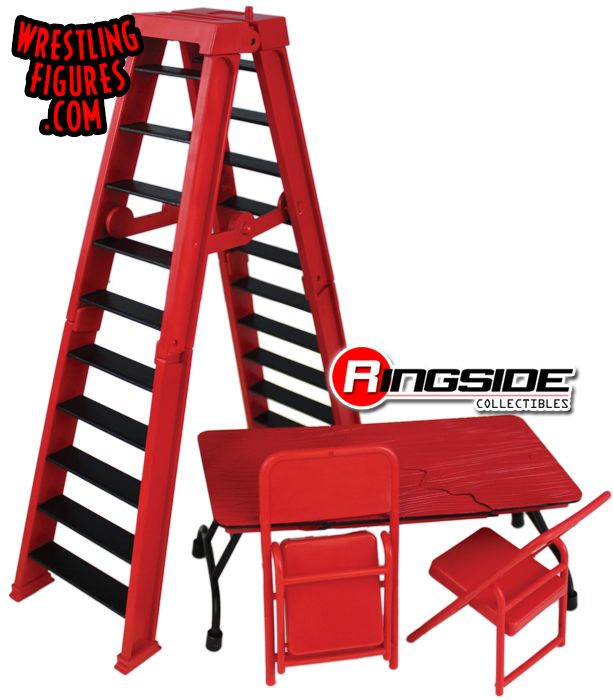 Ultimate Ladder RSC WWE Wrestling Figure Accessories Table & Chairs Set 