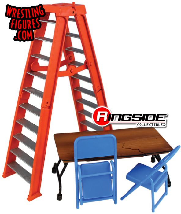 thumbnail image 2 of ULTIMATE WWE & AEW Wrestling Playset - Ladder, Table & Chairs For 1:10 Scale Figures 2 of 12