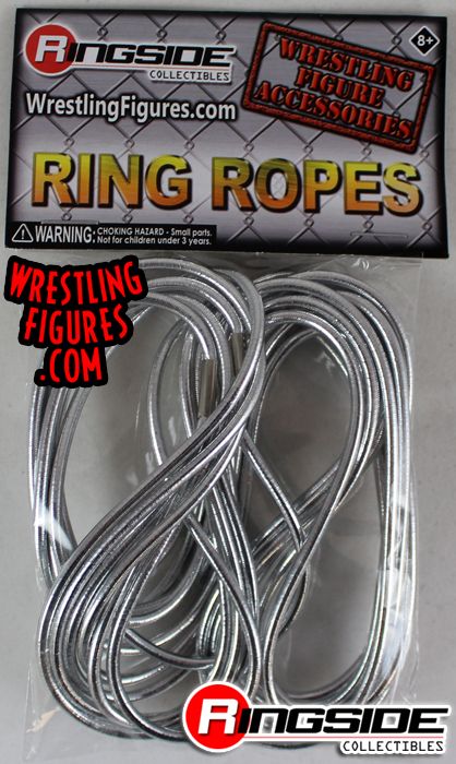 mannetje niezen naar voren gebracht Ring Ropes (Silver) - Ringside Collectibles Exclusive Wrestling Figure  Accessory for your Toy Wrestling Action Figures! Ring Ropes designed to fit  the Authentic Scale Ring.