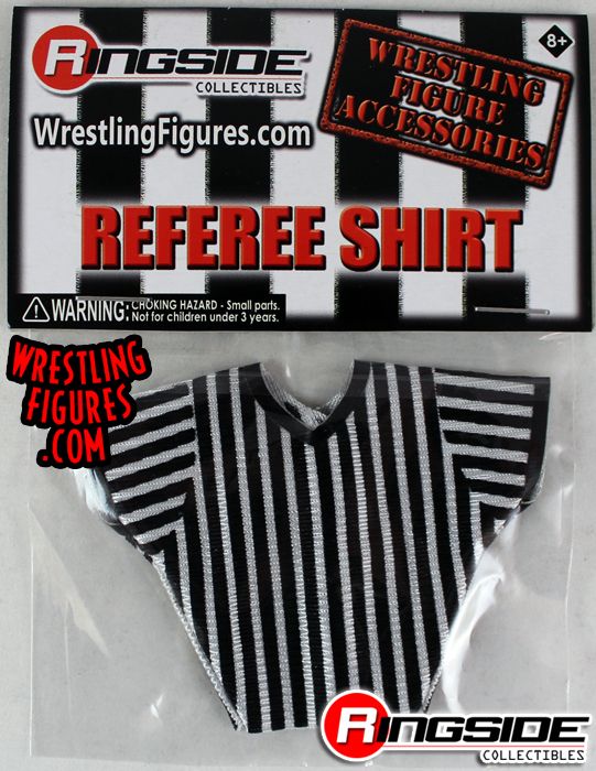 Accessories for WWE Wrestling Figures Fabric Referee T-Shirt RSC 